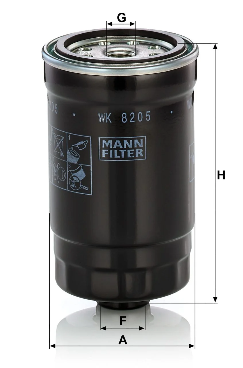 Mann-Filter - WK 8205 - Fuel filter spin-on