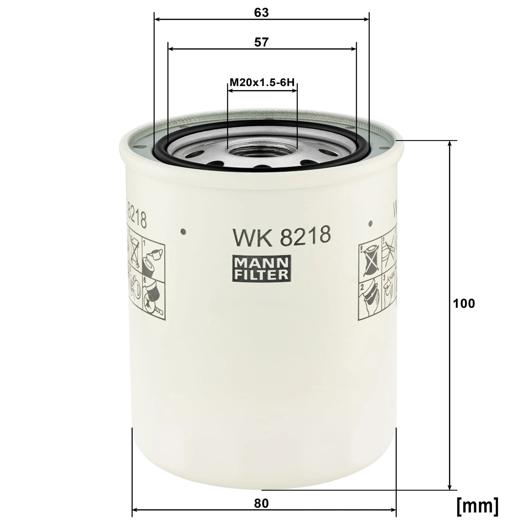 Mann-Filter - WK 8218 - Fuel filter element