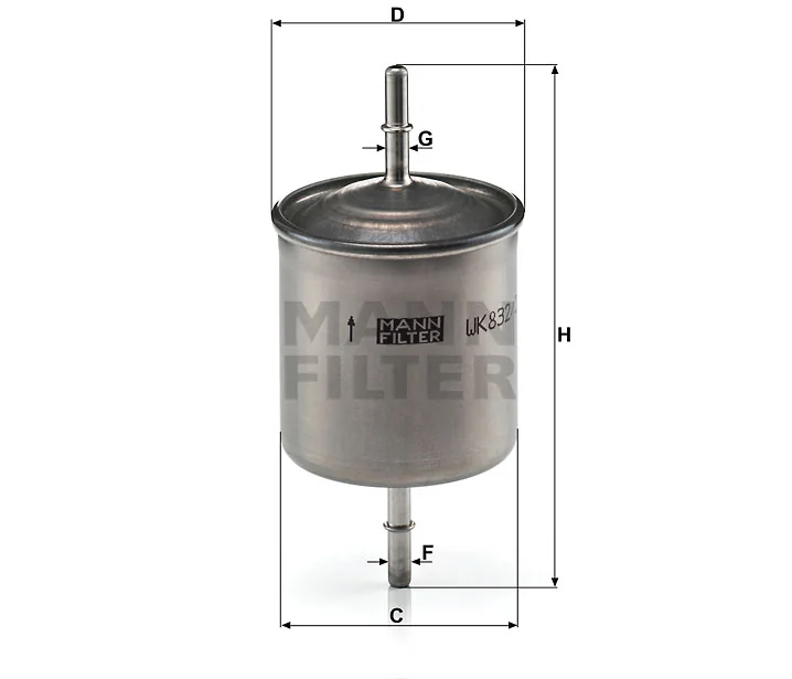 Mann-Filter - WK 832/2 - Fuel filter