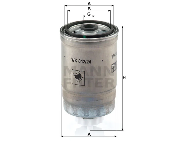 Mann-Filter - WK 842/24 - Fuel filter