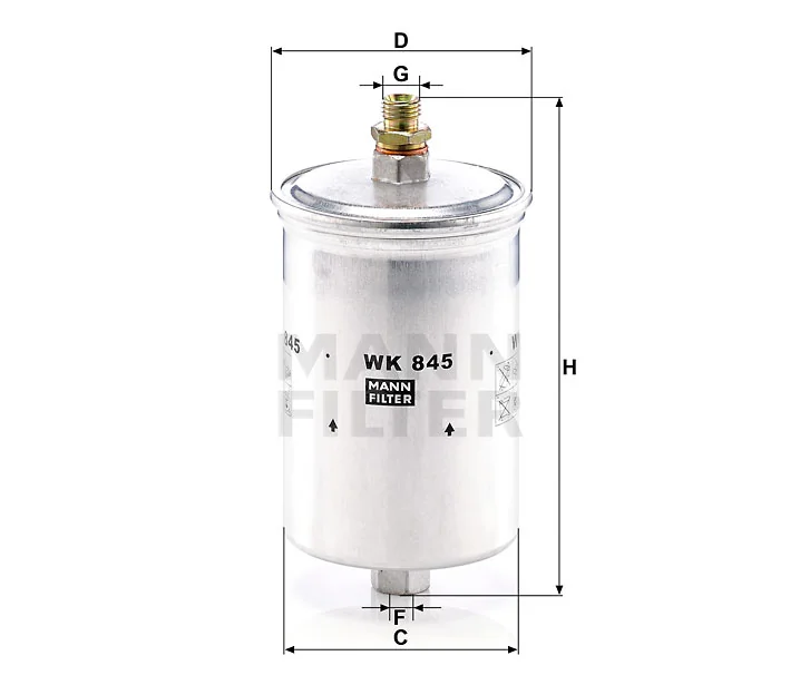 Mann-Filter - WK 845 - Fuel filter