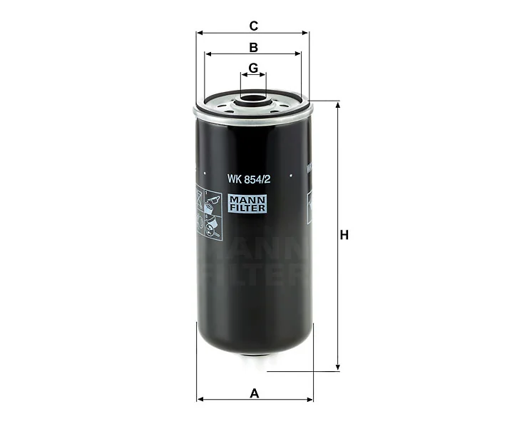 Mann-Filter - WK 854/2 - Fuel filter spin-on