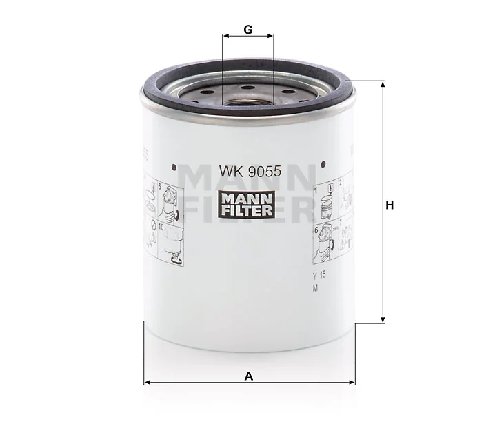 Mann-Filter - WK 9055 z - Fuel filter