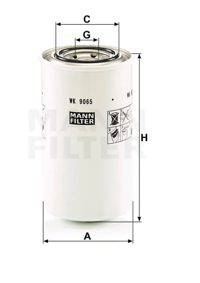 Mann-Filter - WK 9065 - Fuel filter (spin-on)