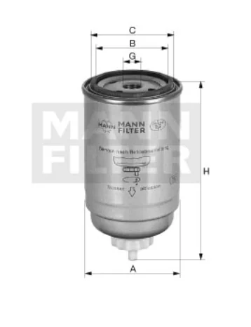 Mann-Filter - WK 9190 x - Fuel filter spin-on