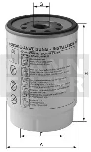 Mann-Filter - WK 924/1 x - Fuel filter