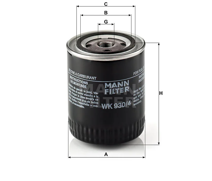 Mann-Filter - WK 930/4 - Fuel filter