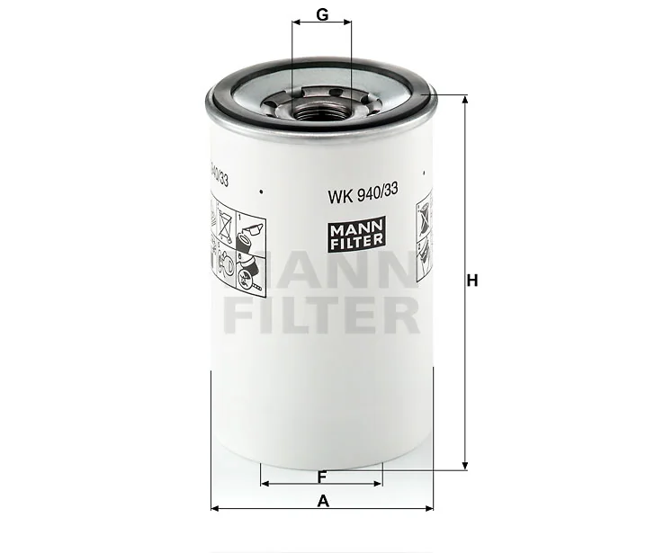 Mann-Filter - WK 940/33 x - Fuel filter