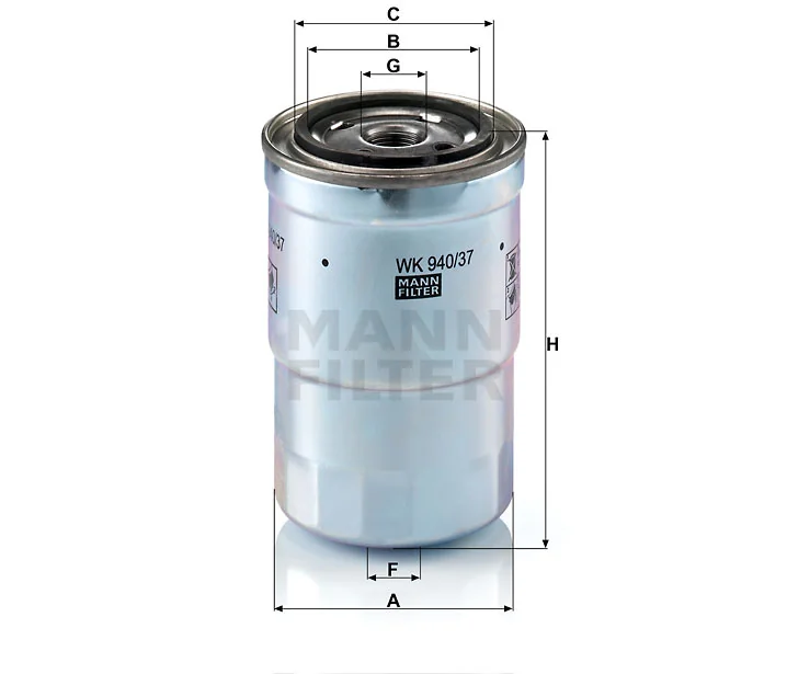 Mann-Filter - WK 940/37 x - Fuel filter