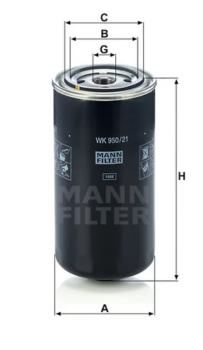 Mann-Filter - WK 950/21 - Fuel filter spin-on