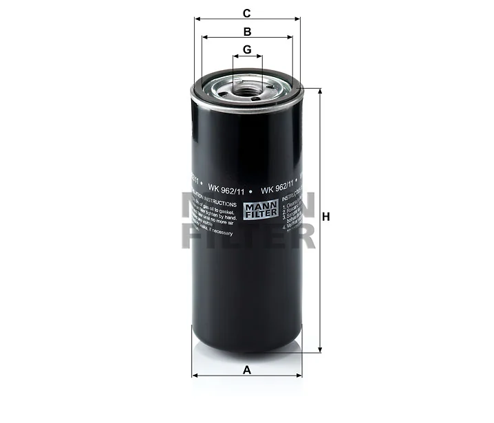 Mann-Filter - WK 962/11 - Fuel filter