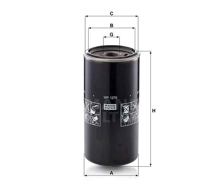 Mann-Filter - WP 1270 - Oil filter