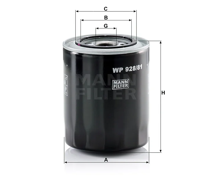 Mann-Filter - WP 928/81 - Oil filter