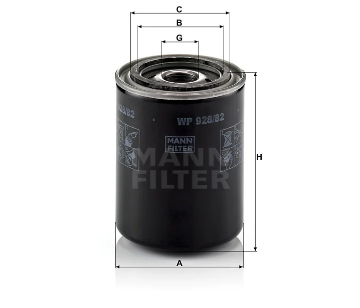 Mann-Filter - WP 928/82 - Oil filter