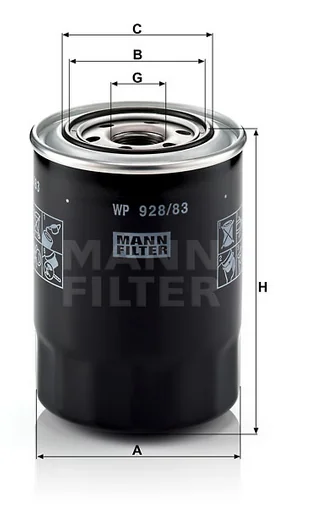 Mann-Filter - WP 928/83 - Oil filter