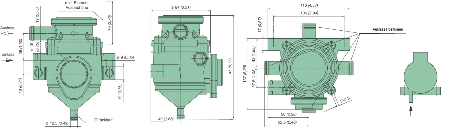 Mann Hummel - 39 310 70 791 - Ölabscheider (ProVent 100)