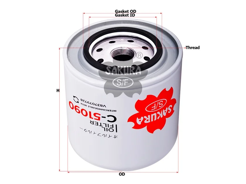 Sakura - C-51090 - Oil filter spin-on