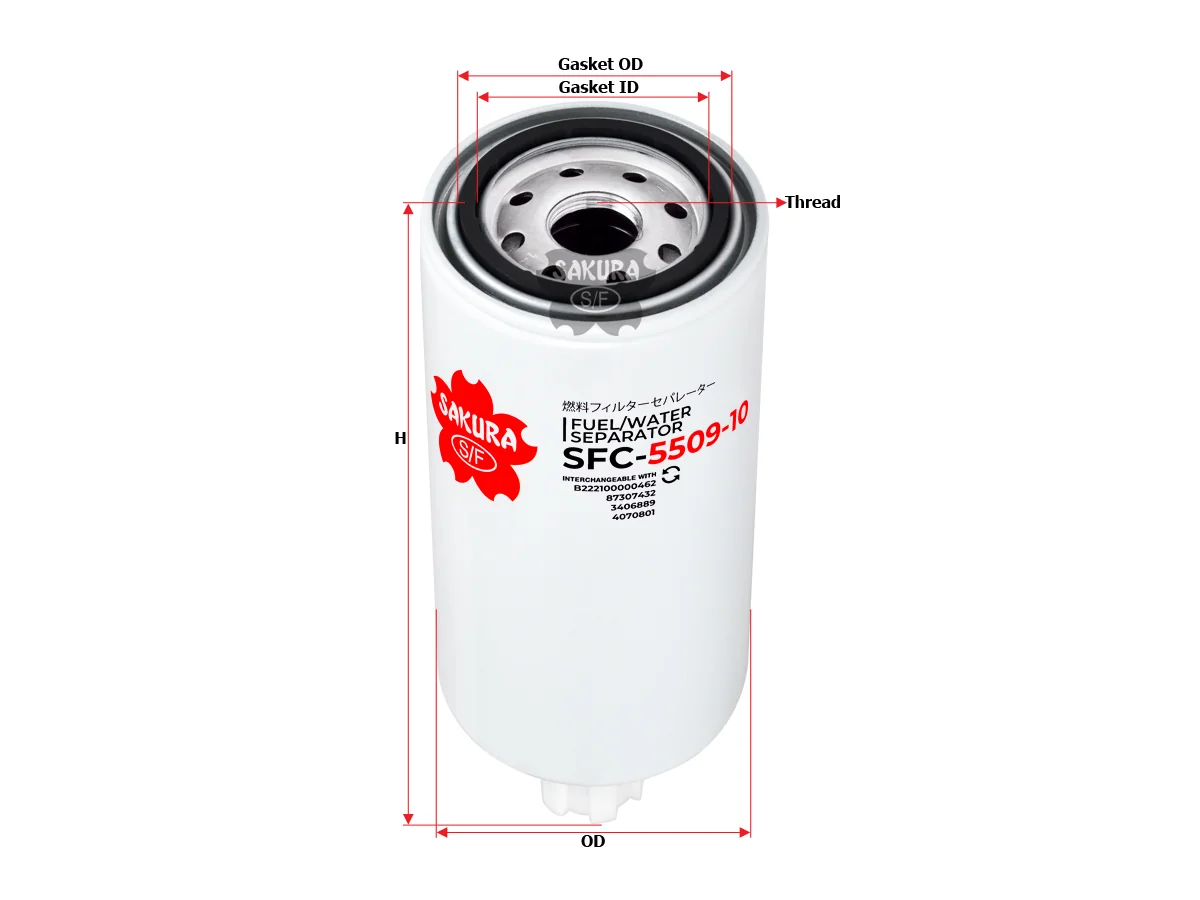 Sakura - SFC-5509-10 - Fuel filter spin-on