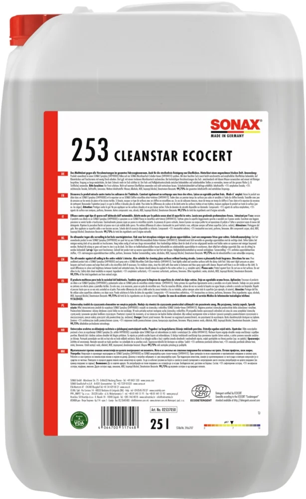 Sonax - SONAX CleanStar Ecocert - 25 l