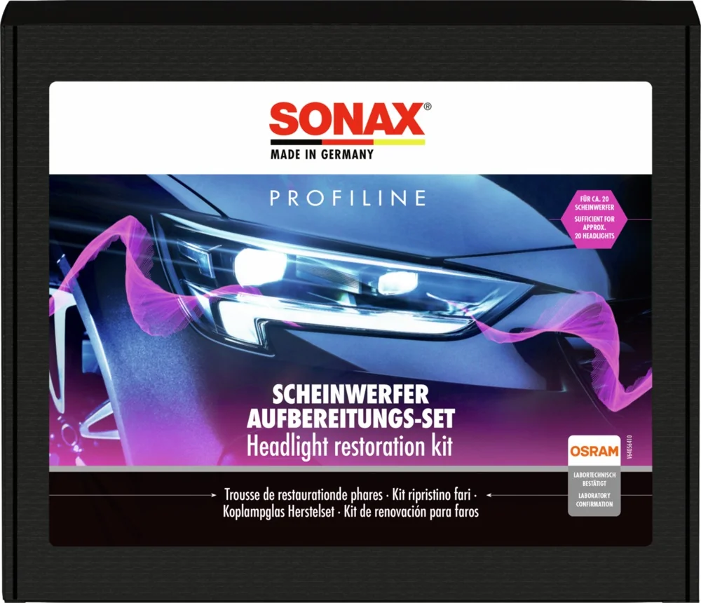 Sonax - SONAX Scheinwerfer Aufbereitungs-Set - Sonax headlight restoration kit profiline