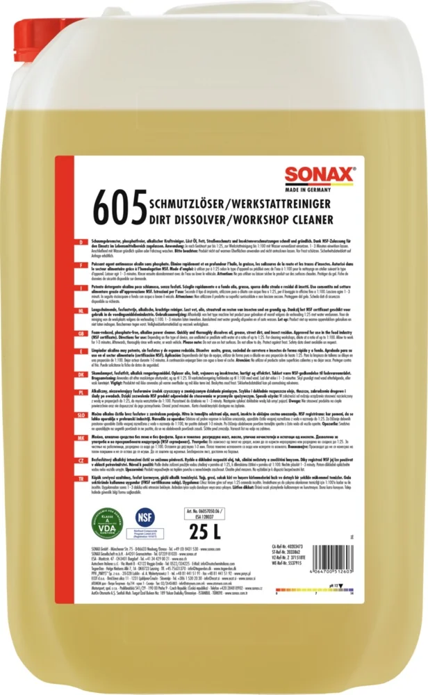 Sonax - SONAX Schmutzlöser/Werkstattreiniger - Sonax dirt remover/workshop cleaner - 25 liters