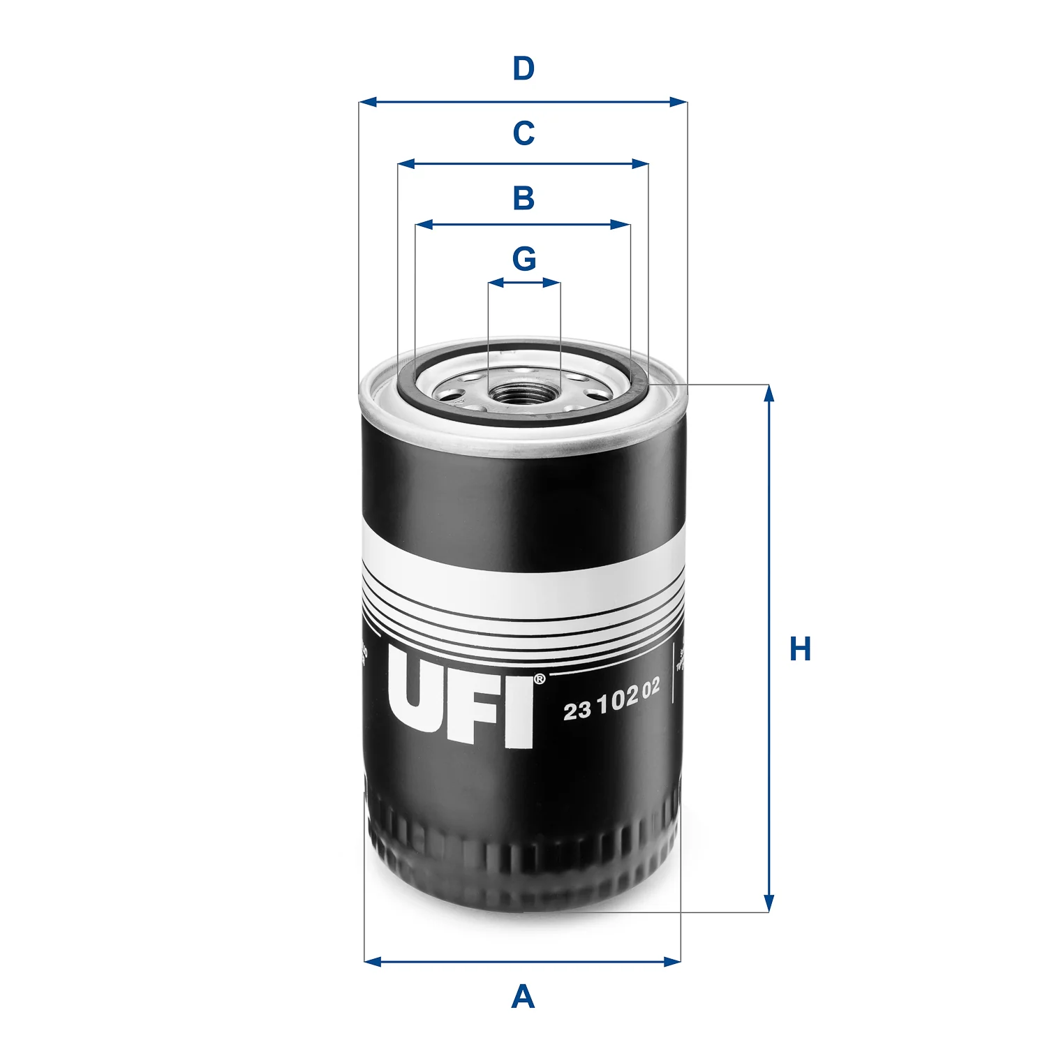 UFI Filters - 23.102.02 - Oil filter spin-on
