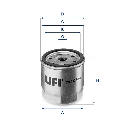 UFI Filters - 23.105.00 - Oil filter spin-on