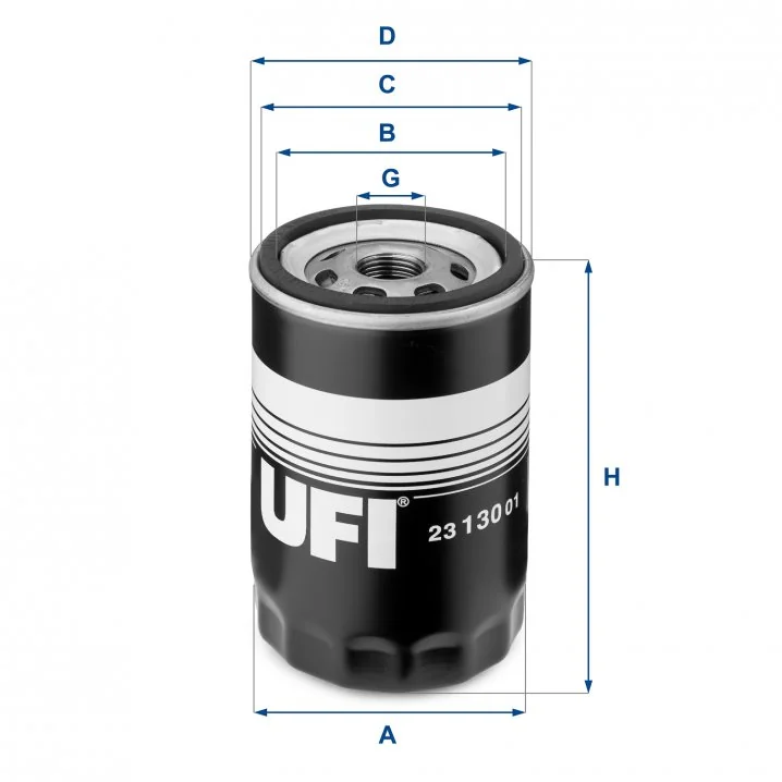 UFI Filters - 23.130.01 - Oil filter spin-on