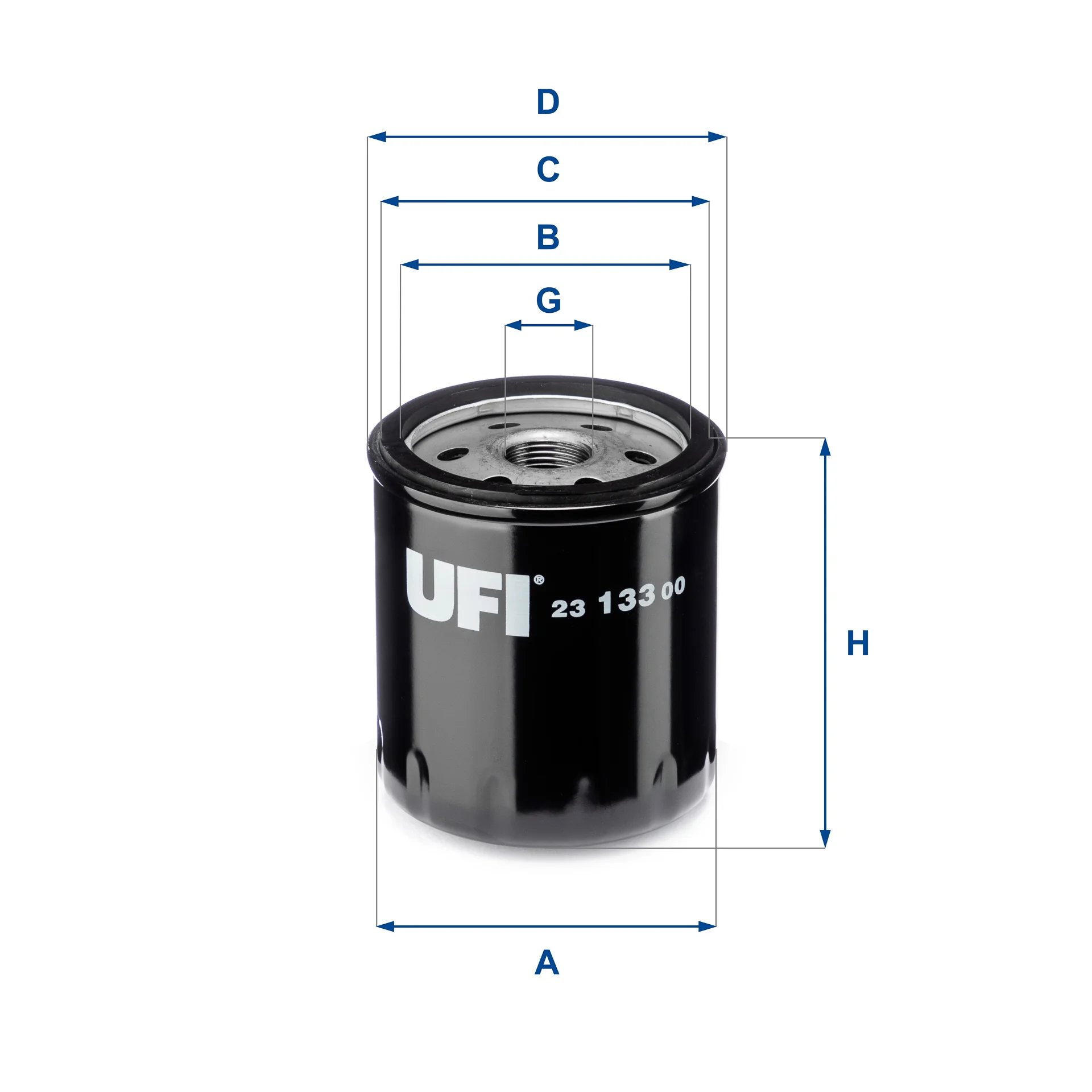 UFI Filters - 23.133.00 - Oil filter spin-on