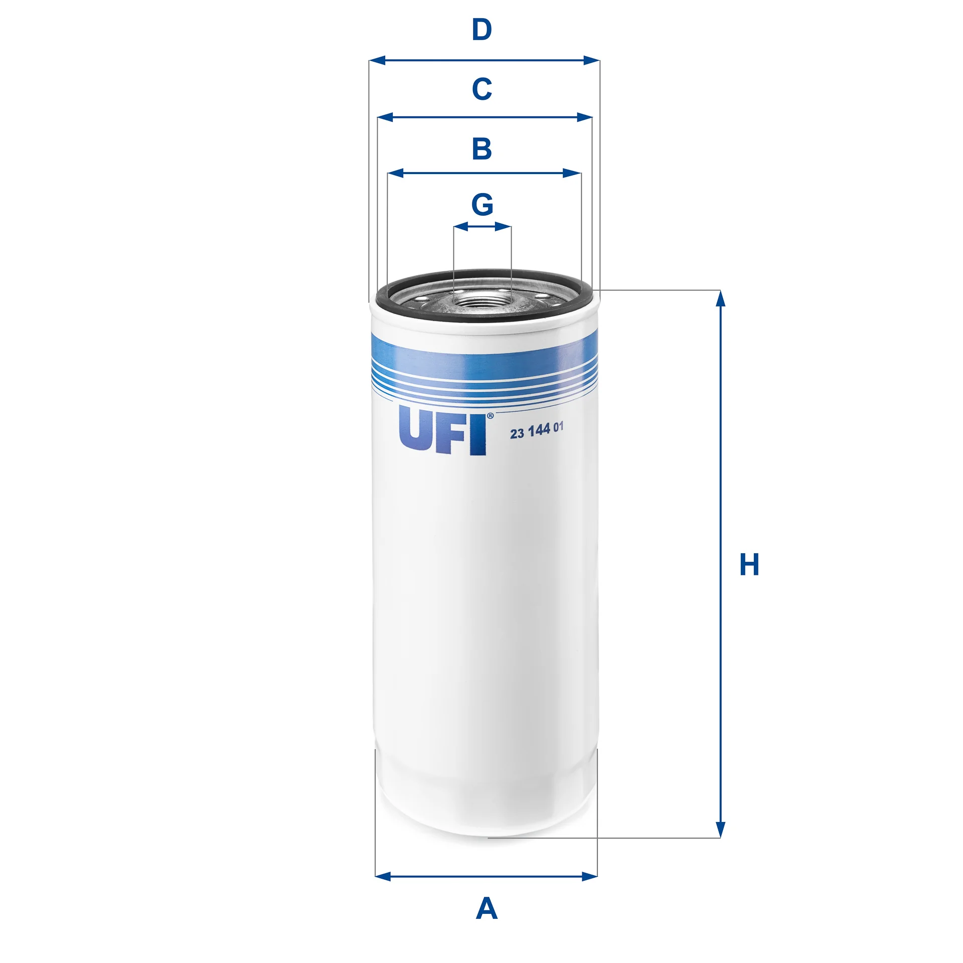 UFI Filters - 23.144.01 - Oil filter spin-on