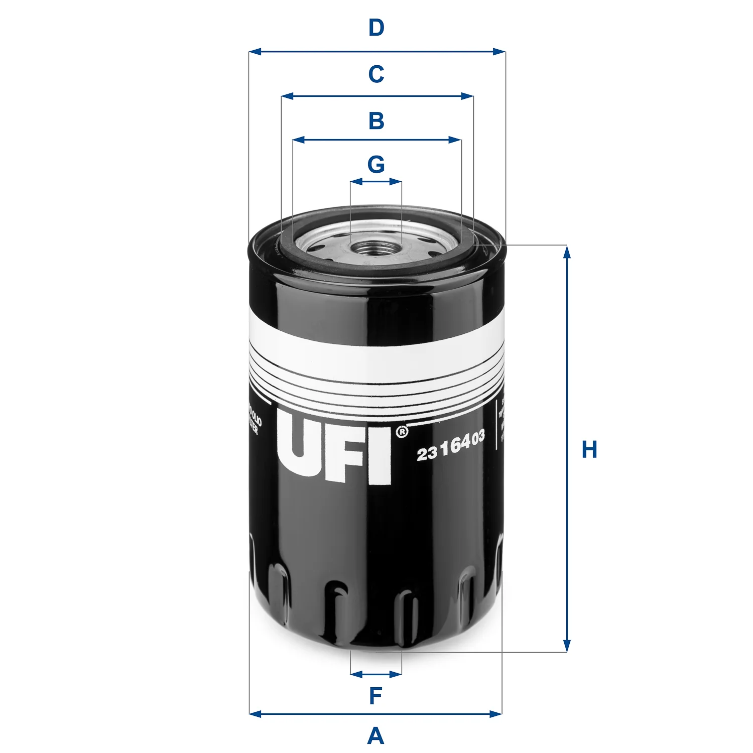 UFI Filters - 23.164.03 - Oil filter spin-on