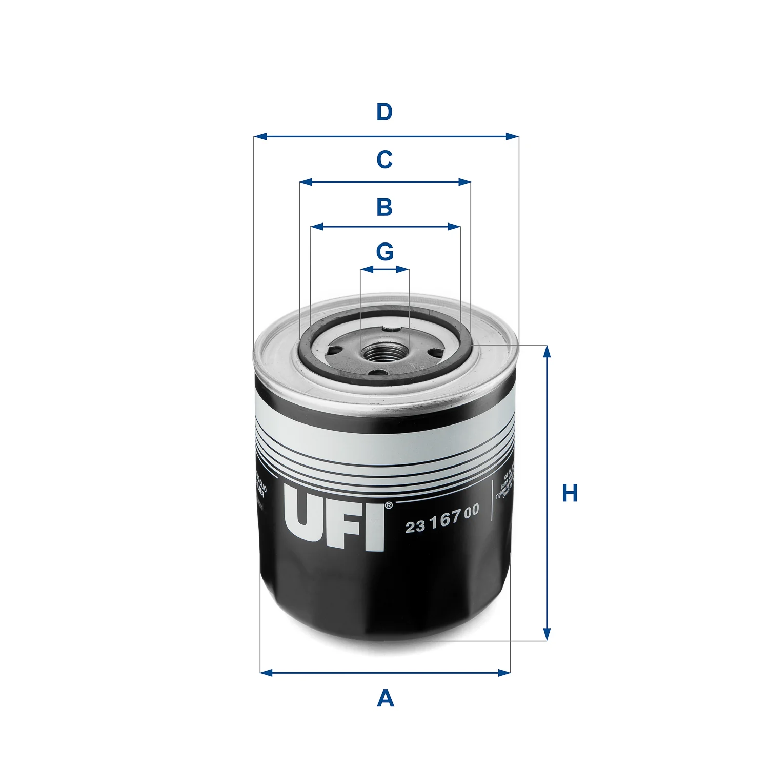 UFI Filters - 23.167.00 - Oil filter spin-on