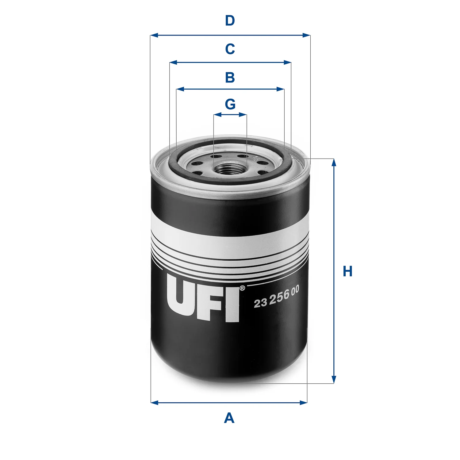 UFI Filters - 23.256.00 - Oil filter spin-on