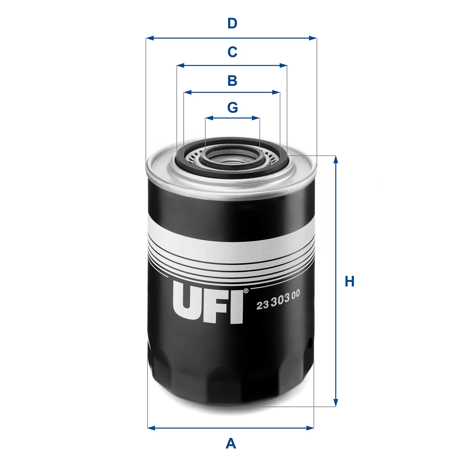 UFI Filters - 23.303.00 - Oil filter spin-on