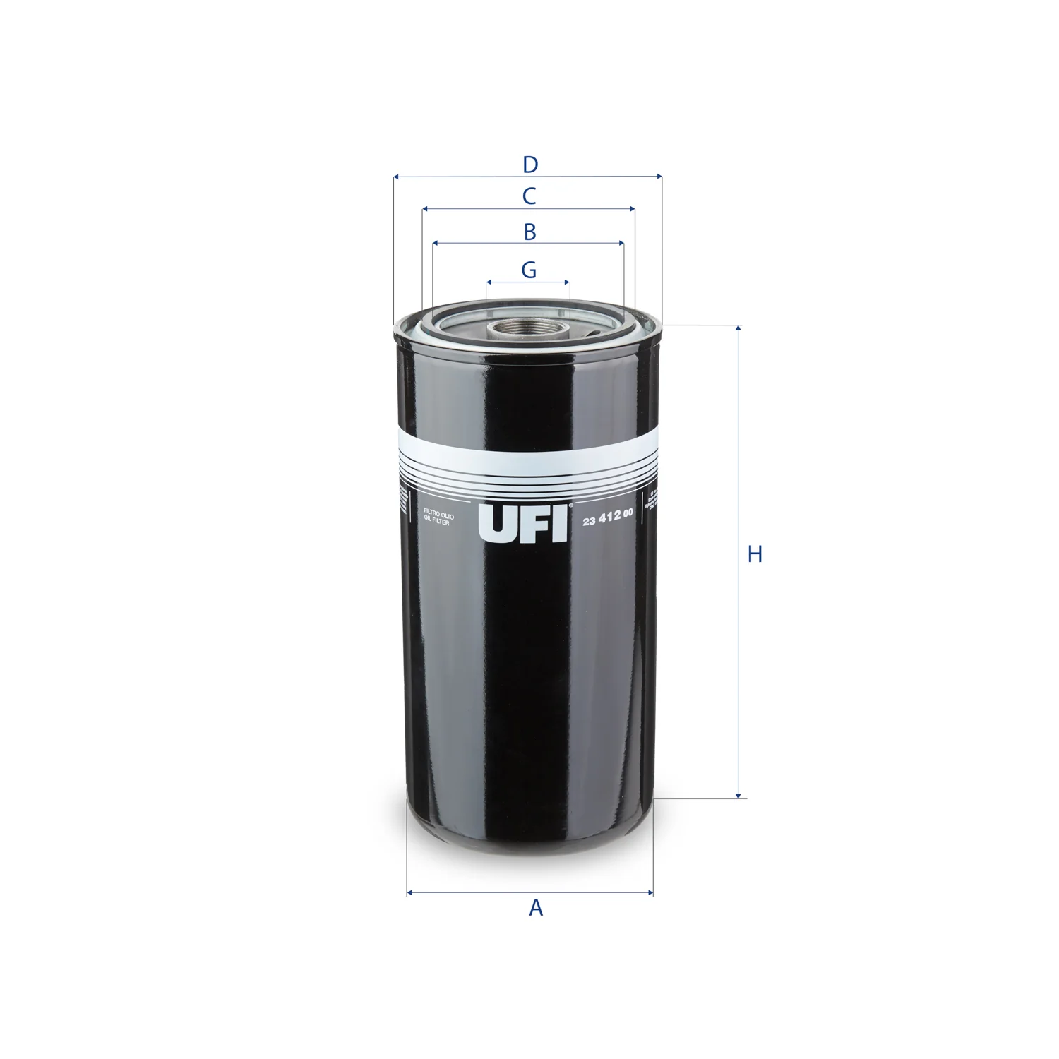 UFI Filters - 23.412.00 - Oil filter spin-on