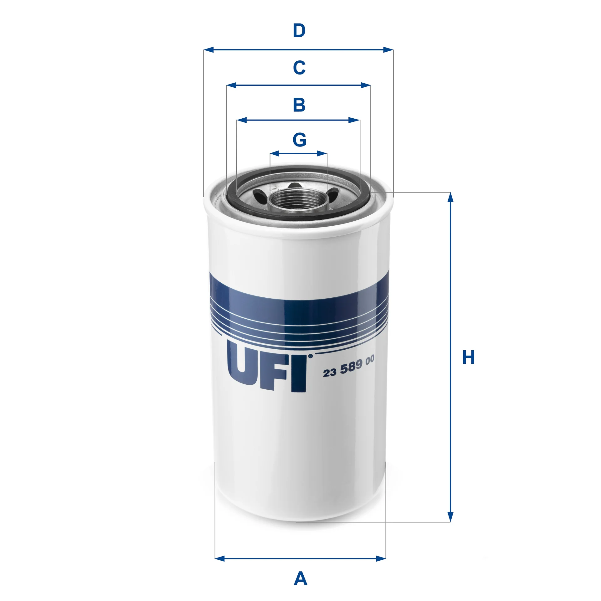 UFI Filters - 23.589.00 - Oil filter spin-on