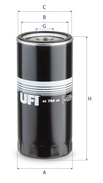 UFI Filters - 23.795.00 - Oil filter spin-on