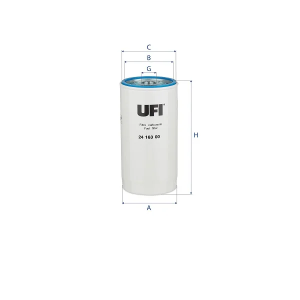 UFI Filters - 24.163.00 - Fuel filter spin-on