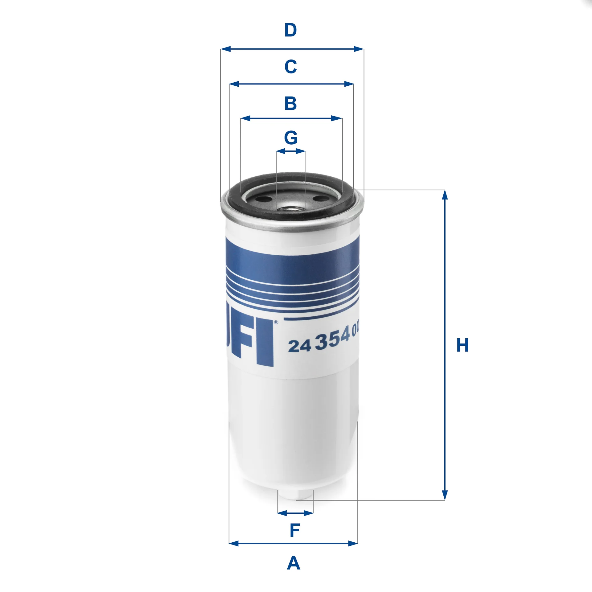 UFI Filters - 24.354.00 - Fuel filter spin-on