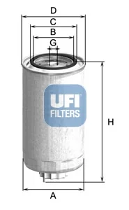 UFI Filters - 24.999.02 - Fuel filter element
