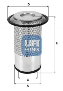 UFI Filters - 27.555.00 - Air filter element