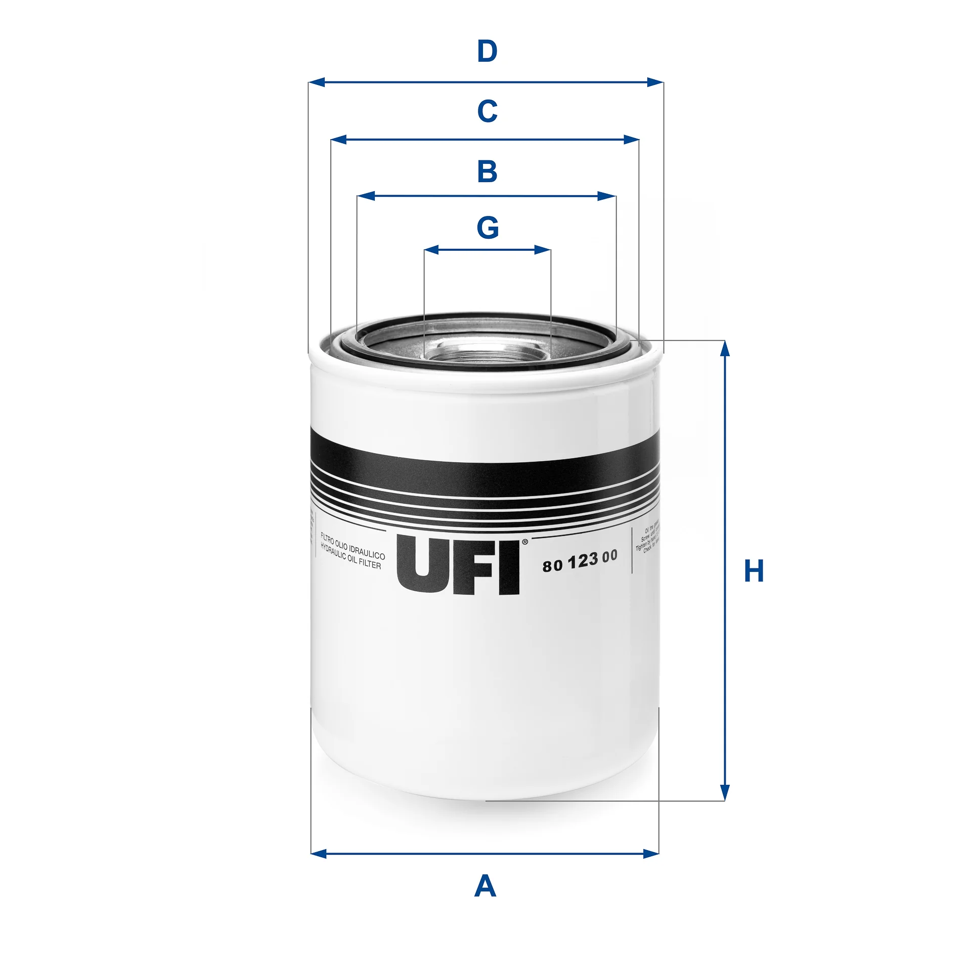 UFI Filters - 80.123.00 - Oil filter spin-on