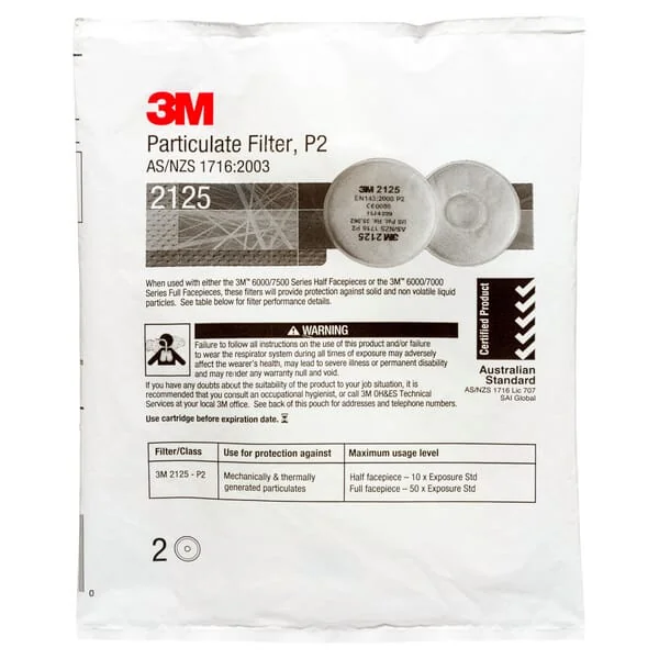 3M - 2125P02 - Dust Filter, 2000 P2R (2P)