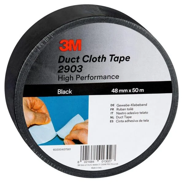 3M - 7100098695 - Duct Tape Black Scotch® 2903 48mmx50m