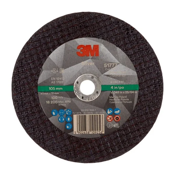 3M - 7100139219 - Cut-Off Wheel T41 105x1x10mm 3M™ Silver