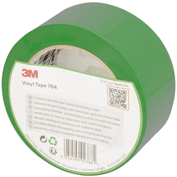 3M - 7100260280 - Vinyl Tape 764, Green, 50mm x 33m