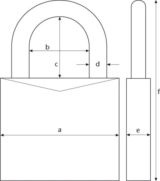 Abus - 6040ABUS - Brass Padlock Type 60 40mm Abus