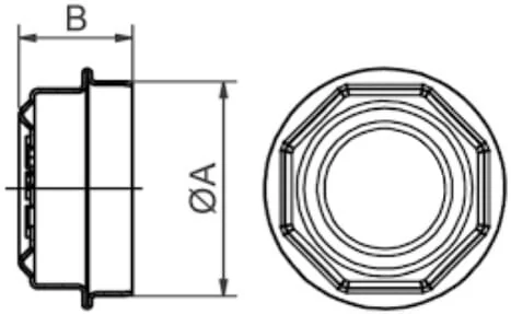 ADR - 912T82 - Wheel Cap Threaded M82x2