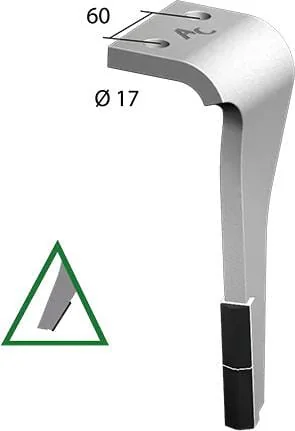 AgriCarb - DMA0007D - Power Harrow Tine rh, Carbide