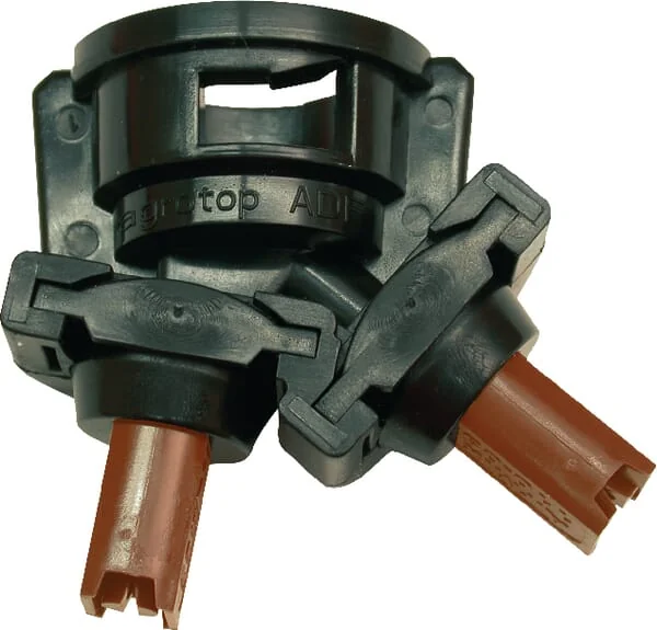 Agrotop - 12825 - Double Nozzle Cap, Bayonet, SW8, Black, Agrotop